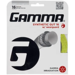 Gamma Synthetic Gut 16 Wearguard 13 Gamma Synthetic Gut 16 Wearguard -Wilson Tennis Club Shop 010698 yel 1