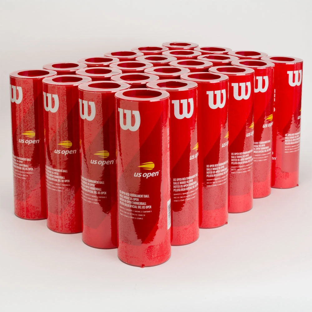 Wilson US Open Tournament Red Ball 24 Cans 3 Wilson US Open Tournament Red Ball 24 Cans