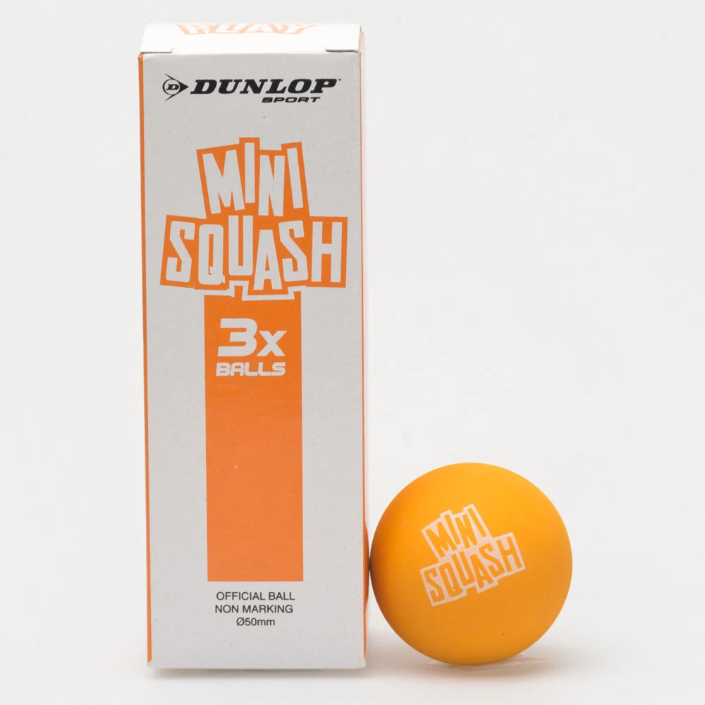 Dunlop Play Mini Squash Ball Orange 3Pk 3 Dunlop Play Mini Squash Ball Orange 3Pk
