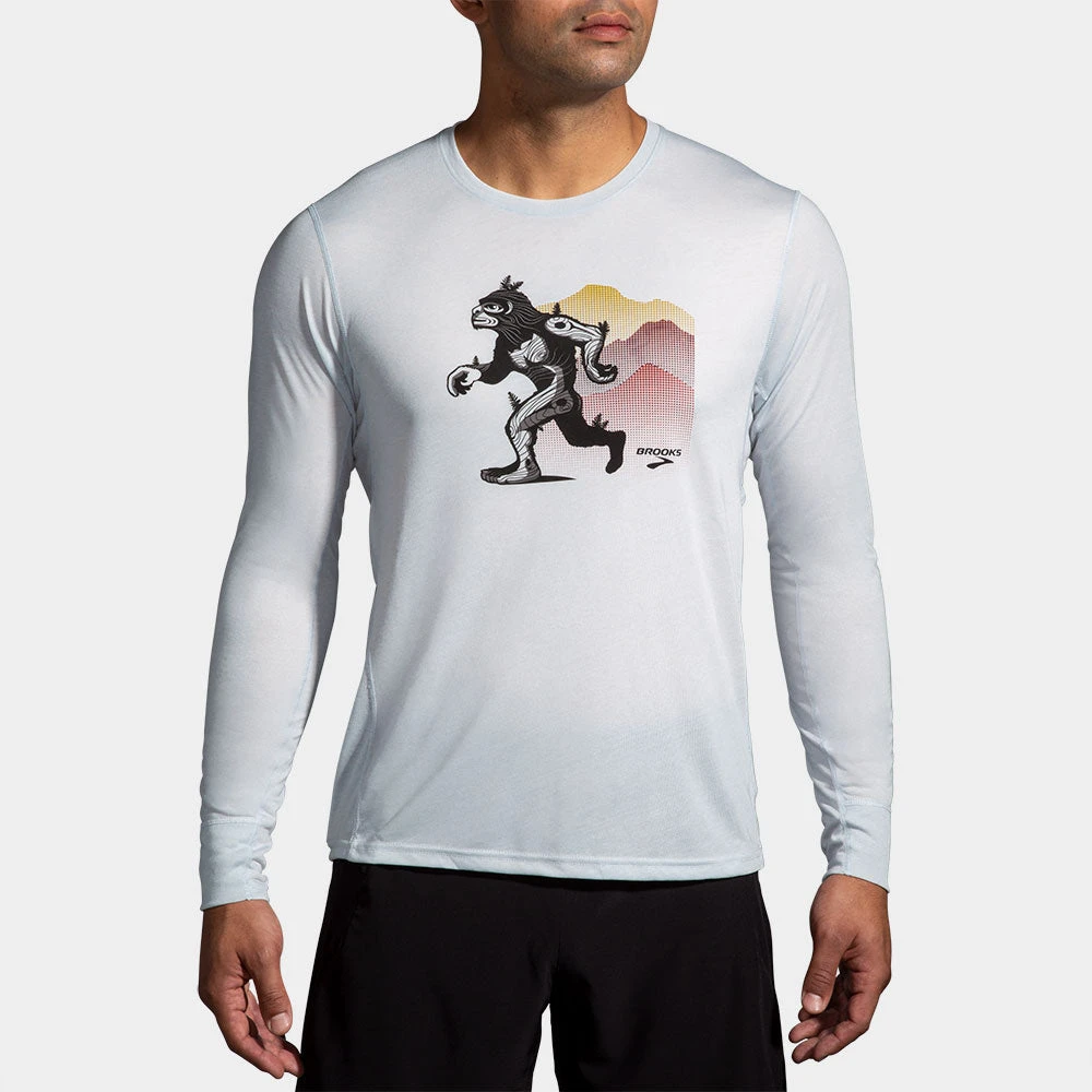 Brooks Distance Graphic Long Sleeve Men's 14 Brooks Distance Graphic Long Sleeve Men's - Image 12