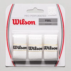 Wilson Pro Overgrip Perforated 3 Pack 7 Wilson Pro Overgrip Perforated 3 Pack -Wilson Tennis Club Shop 060339 wht 1