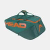 HEAD Pro Racquet Bag XL Dark Cyan/Fluorescent Orange -Wilson Tennis Club Shop 073397 1
