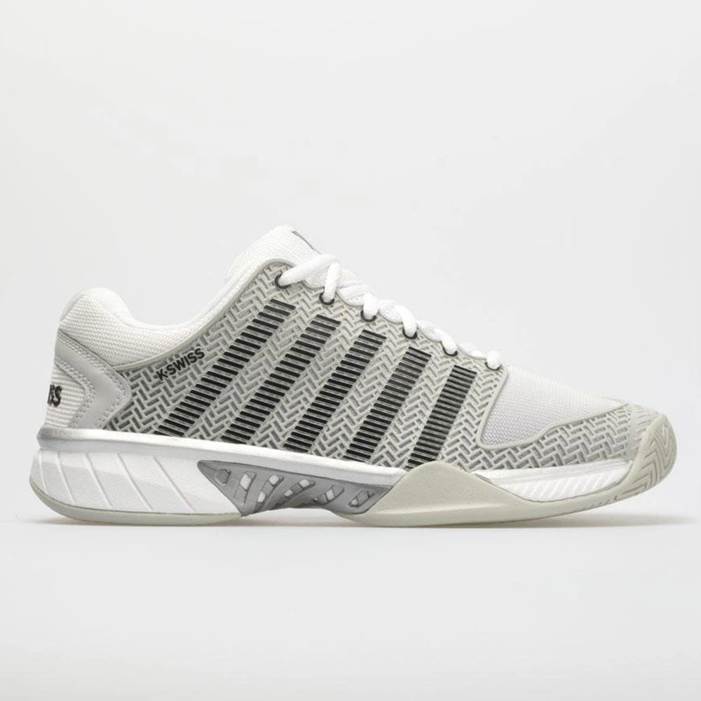 K-Swiss Hypercourt Express Men's Glacier Gray/White/Silver 3 K-Swiss Hypercourt Express Men's Glacier Gray/White/Silver