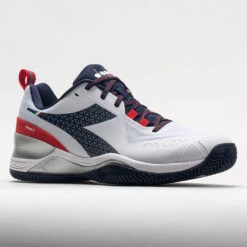 Diadora Blushield Torneo 2 Clay Men's White/Corsair/Fiery Red -Wilson Tennis Club Shop 117026 5