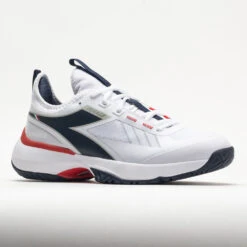 Diadora Finale AG Men's White/Blue Corsair/ Fiery Red -Wilson Tennis Club Shop 117036 5