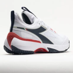 Diadora Finale AG Men's White/Blue Corsair/ Fiery Red -Wilson Tennis Club Shop 117036 6