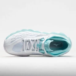 Mizuno Wave Enforce Tour AC Women's White/Tanager Turquoise -Wilson Tennis Club Shop 117145 2