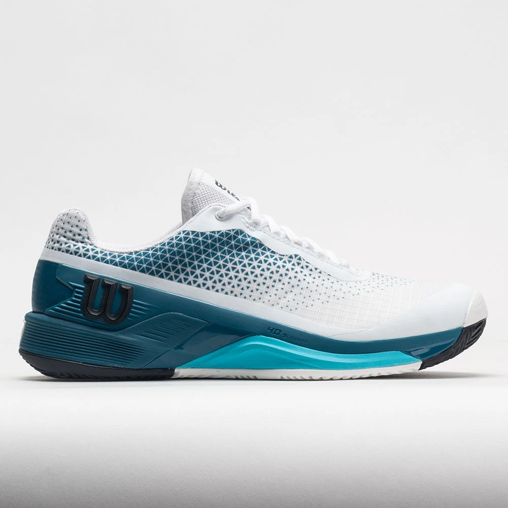 Wilson Rush Pro 4.0 Clay Men's White/Blue Coral/Blue Atoll 3 Wilson Rush Pro 4.0 Clay Men's White/Blue Coral/Blue Atoll