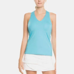 Lucky In Love V-Neck Tank With Bra Women's 18 Lucky In Love V-Neck Tank With Bra Women's -Wilson Tennis Club Shop 758068 410 1