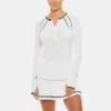 Lucky In Love The Whites Raglan Zip Long Sleeve Women's -Wilson Tennis Club Shop 758074 121 1