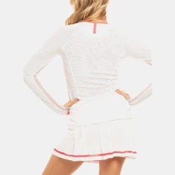 Lucky In Love The Whites Raglan Zip Long Sleeve Women's -Wilson Tennis Club Shop 758074 166 2