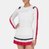 Fila Heritage Essentials Long Sleeve Top Women's 2 Fila Heritage Essentials Long Sleeve Top Women's -Wilson Tennis Club Shop 758231 100 1