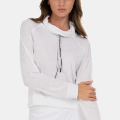 Lucky In Love High Neck Pullover Long Sleeve Women's 8 Lucky In Love High Neck Pullover Long Sleeve Women's -Wilson Tennis Club Shop 758277 110 1